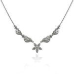 Sterling Silver Princess Filigree Art Necklace for Women