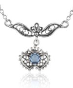 Heart to Heart Gemstone Filigree Sterling Silver Necklace4