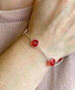 Sterling Silver Evil Eye Bracelet Scarlet 5 Beads1