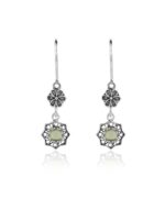 Sterling Silver Filigree Art Daisy Figured Gemstone Women Dangle4