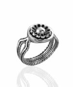 Sterling Silver Filigree Art Women Lace Dainty Cocktail Ring