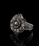 Daisy Flower Filigree Art Women Sterling Silver Statement Ring 2