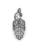 Women Silver Statement Ring Filigree Art Peacock Design