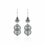 Filigree Art Paisley Figured Women Sterling Silver Dangle Drop