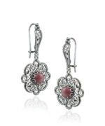 Sterling Silver Filigree Art Rhodonite Gemstone Women Dangle Drop
