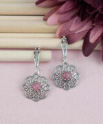 Sterling Silver Filigree Art Rhodonite Gemstone Women Dangle Drop 1