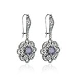 Sterling Silver Filigree Art Amethyst Gemstone Women Dangle Drop