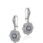Sterling Silver Filigree Art Amethyst Gemstone Women Dangle Drop 1