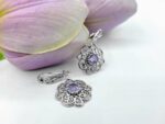 Sterling Silver Filigree Art Amethyst Gemstone Women Dangle Drop 2