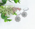 Sterling Silver Filigree Art Prasiolite Gemstone Women Dangle Drop 2