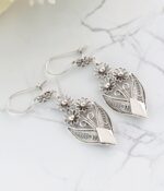 Filigree Art Bunch of Flower Women Sterling Silver Dangle Drop 3